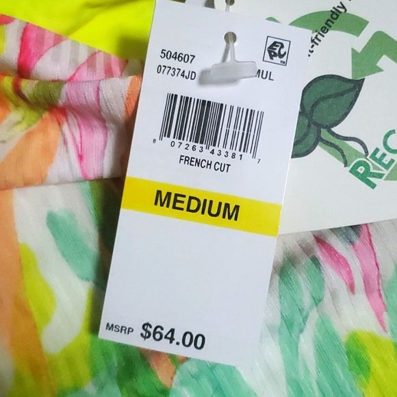 Becca Reversable Women's High Waist Bikini Bottoms NWT Medium - Picture 2 of 8